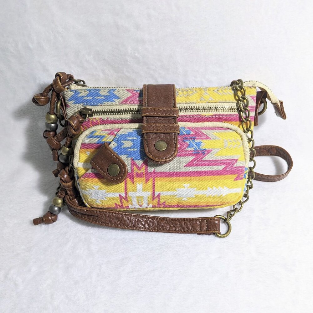 Mad Love Crossbody Southwestern Print Canvas Mini Purse Bag